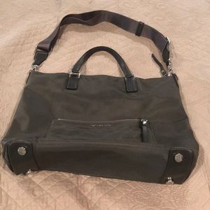 Michael Kors Nylon large dark gray pocketbook